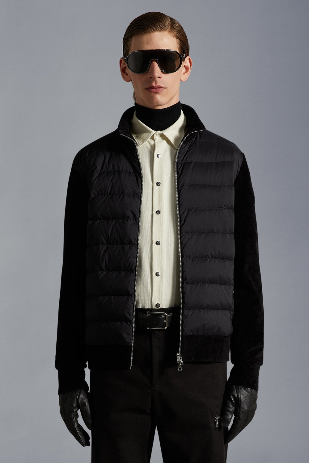 Moncler - Sweat en velours côtelé matelassé - Lothaire boutiques