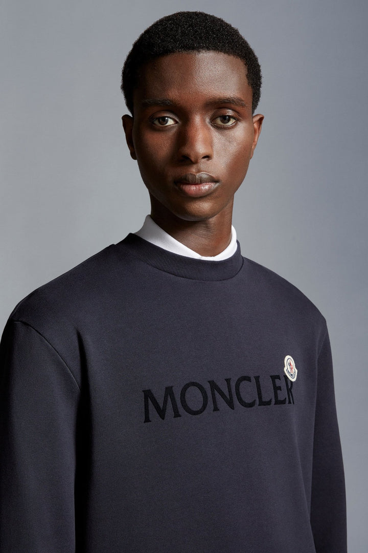 Moncler Sweat Navy à patch logo - Lothaire