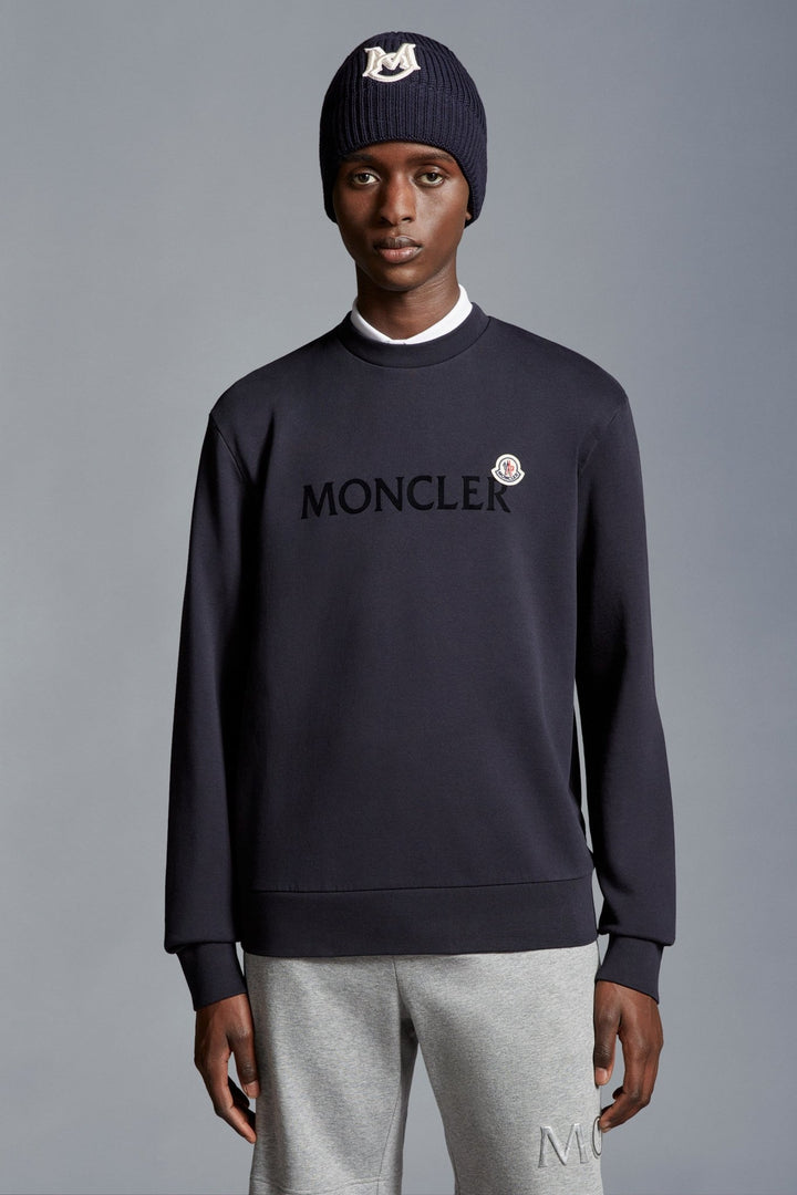 Moncler Sweat Navy à patch logo - Lothaire