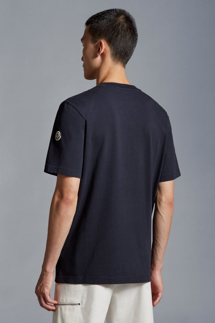 Moncler - T-shirt navy à logo hockey - Lothaire