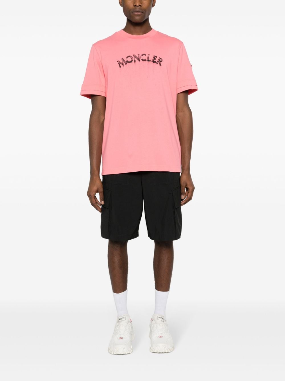 Moncler - T-Shirt rose à logo - Lothaire