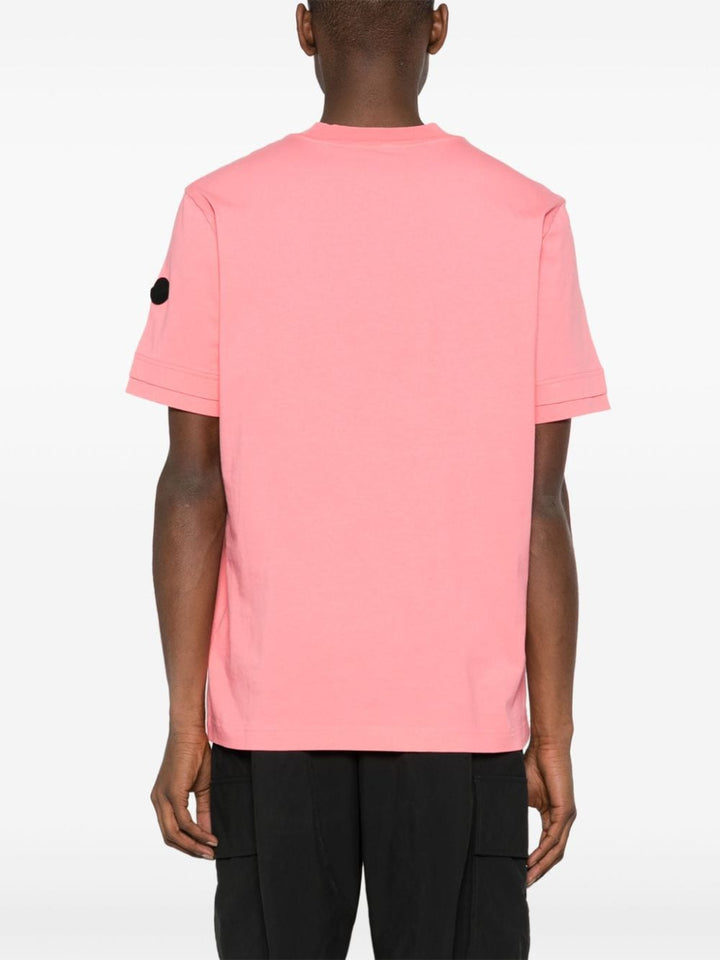 Moncler - T-Shirt rose à logo - Lothaire