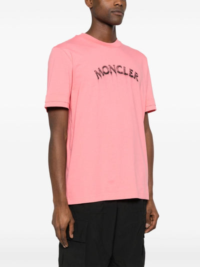 Moncler - T-Shirt rose à logo - Lothaire