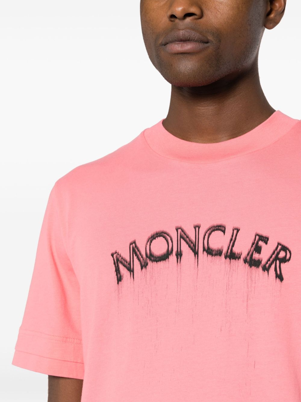 Moncler - T-Shirt rose à logo - Lothaire