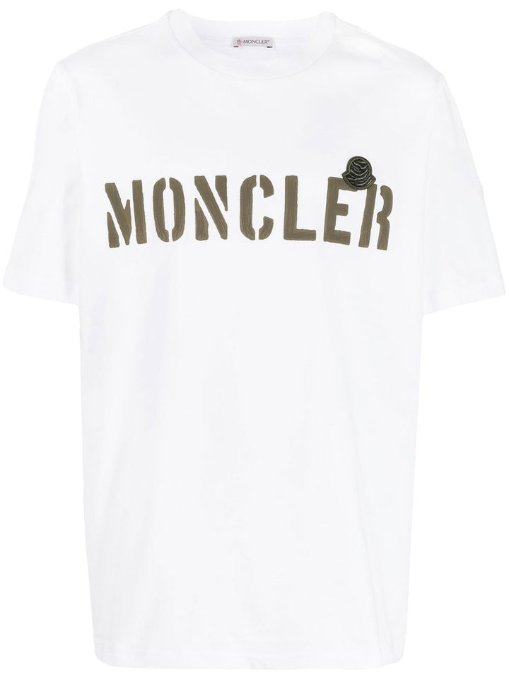 Moncler - T-shirt white à logo - Lothaire