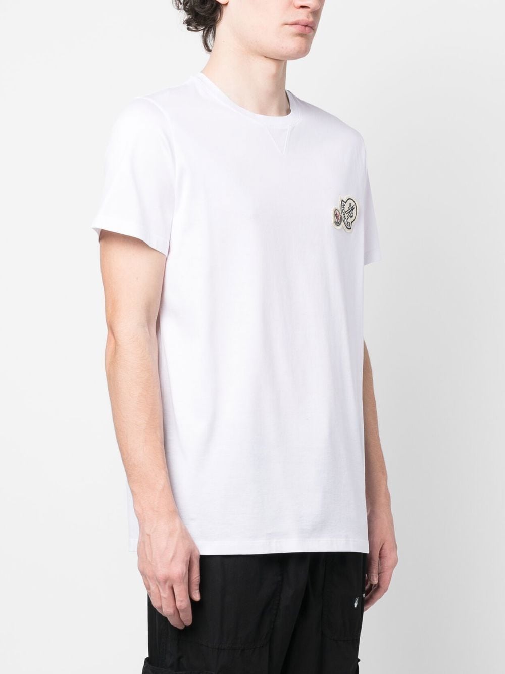 Moncler - T-shirt white Icon double logo - Lothaire