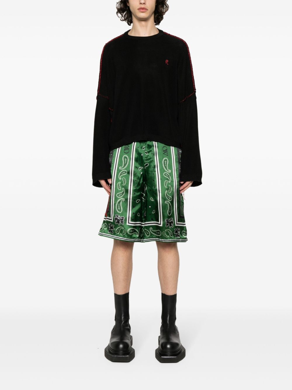 Off Whiite - Short vert à imprimé bandana - Lothaire