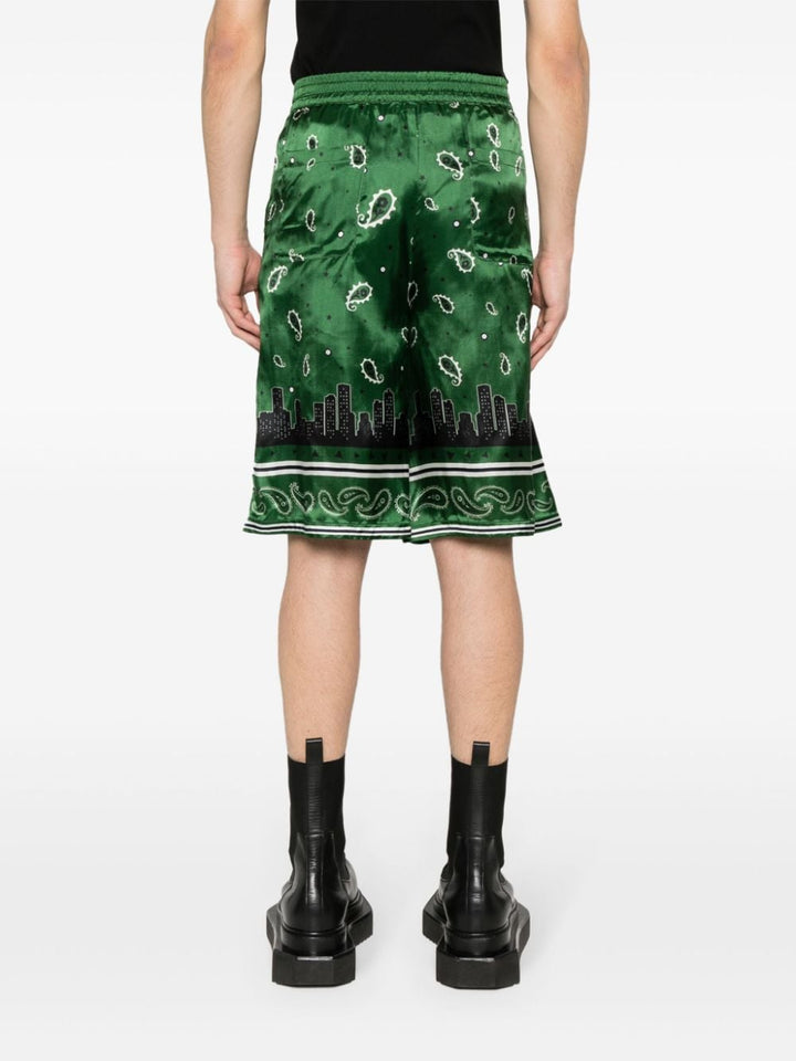 Off Whiite - Short vert à imprimé bandana - Lothaire