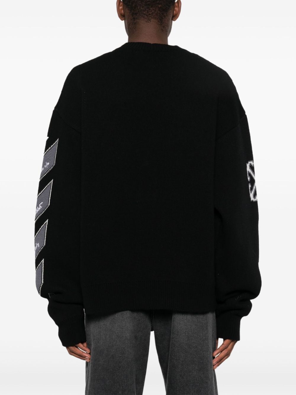 Off-White Cardigan en maille intarsia - Lothaire