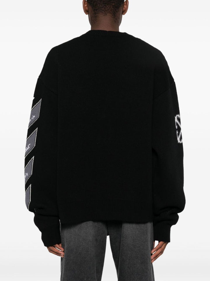 Off-White Cardigan en maille intarsia - Lothaire
