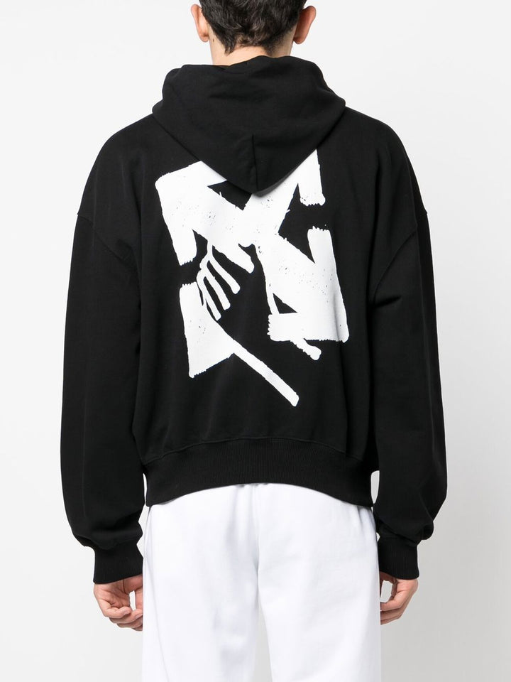 Off-White Hoodie à motif Arrows Black - Lothaire