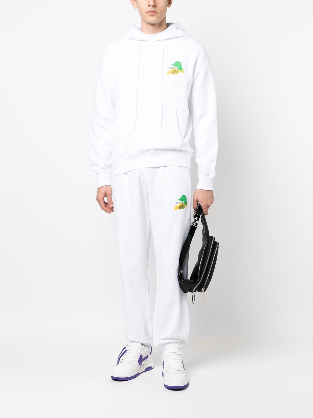 Off-White Hoodie en coton à imprimé Arrows - Lothaire