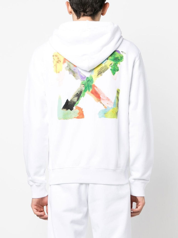 Off-White Hoodie en coton à imprimé Arrows - Lothaire