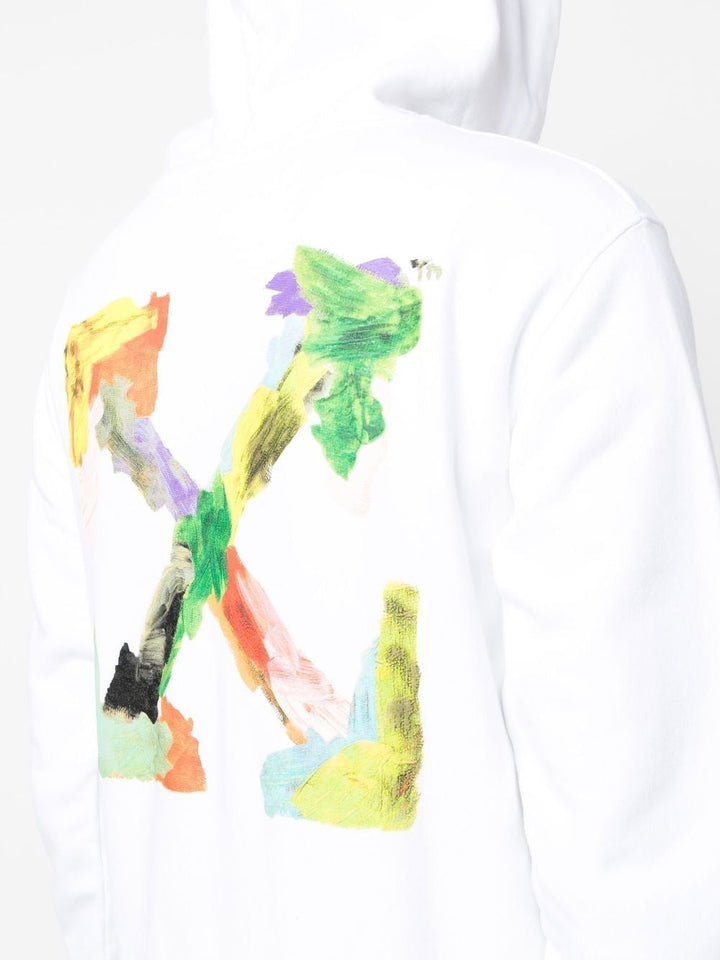 Off-White Hoodie en coton à imprimé Arrows - Lothaire