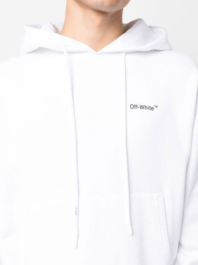 Off-White Sweat à capuche à rayures Diag White - Lothaire