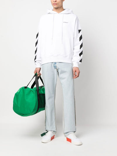 Off-White Sweat à capuche à rayures Diag White - Lothaire