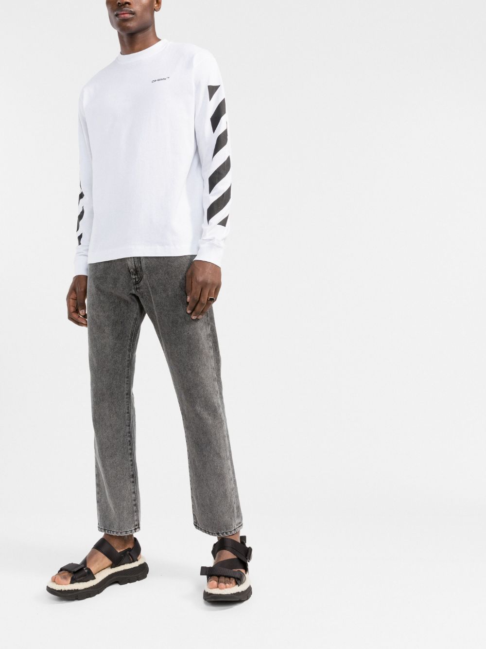 Off-White T Shirt à rayures Diag White - Lothaire