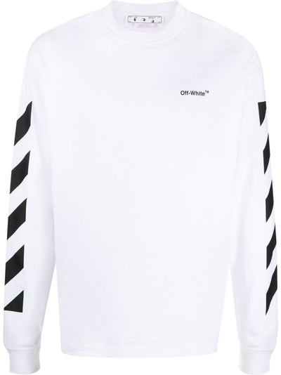 Off-White T Shirt à rayures Diag White - Lothaire