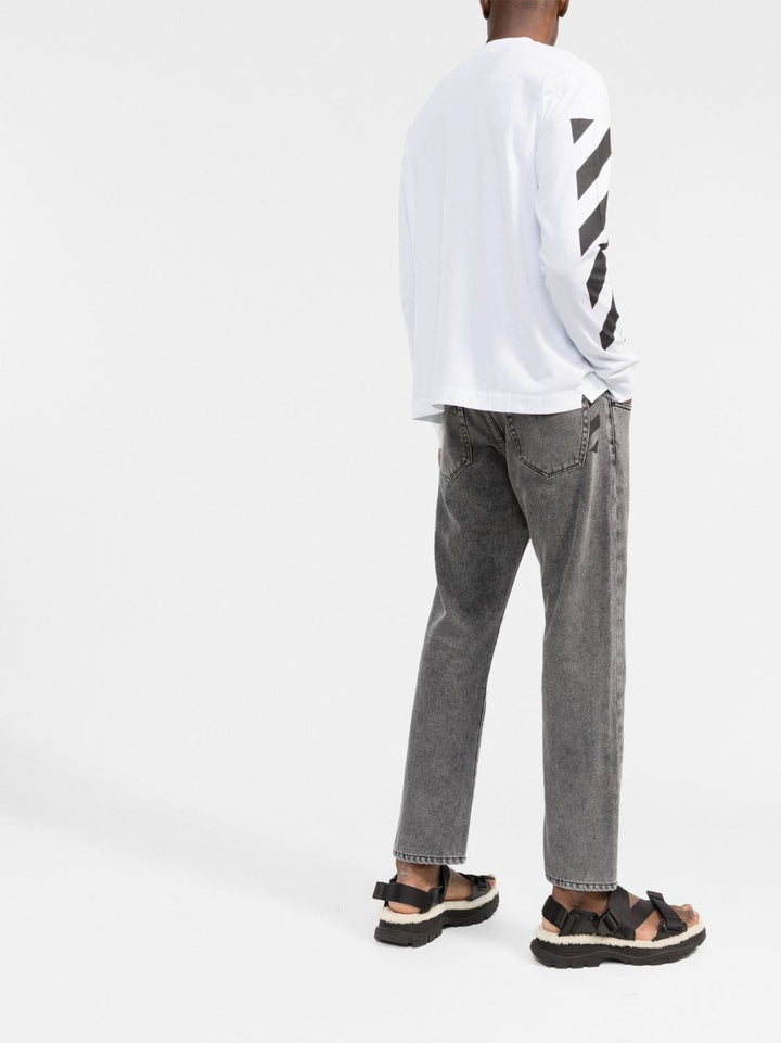 Off-White T Shirt à rayures Diag White - Lothaire