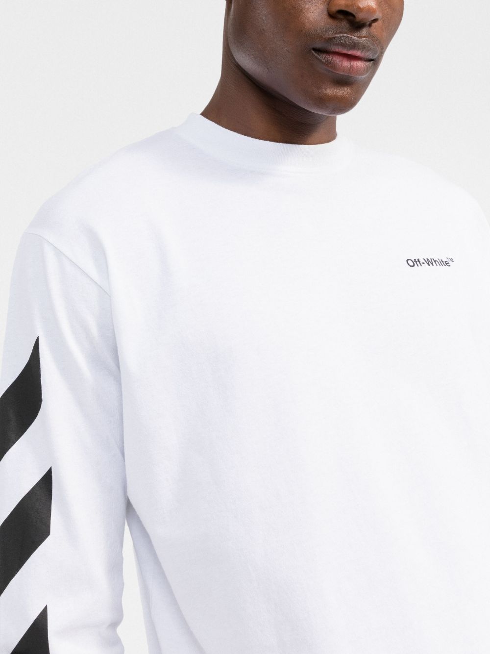 Off-White T Shirt à rayures Diag White - Lothaire