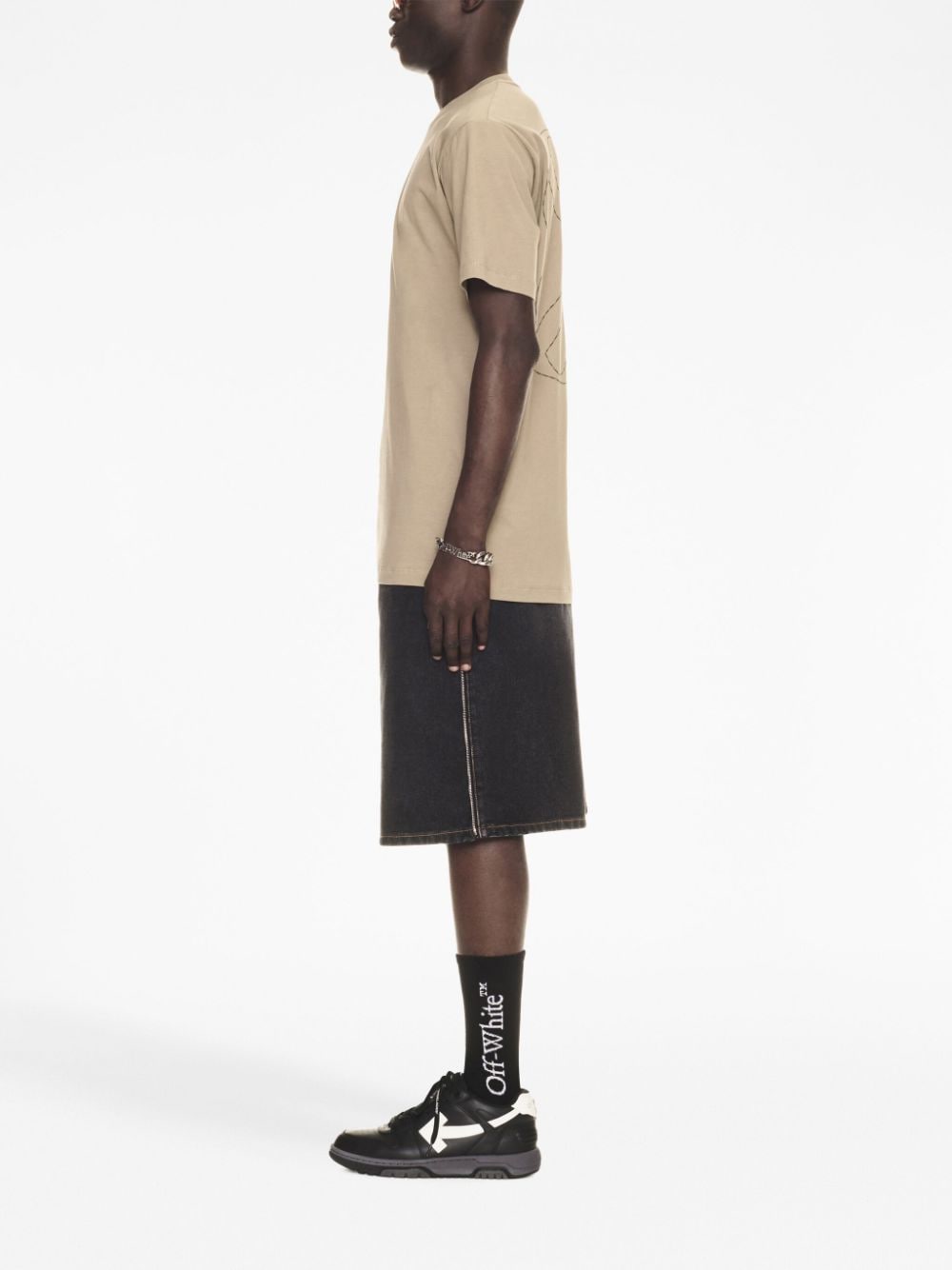 Off-White T-shirt beige à logo - Lothaire