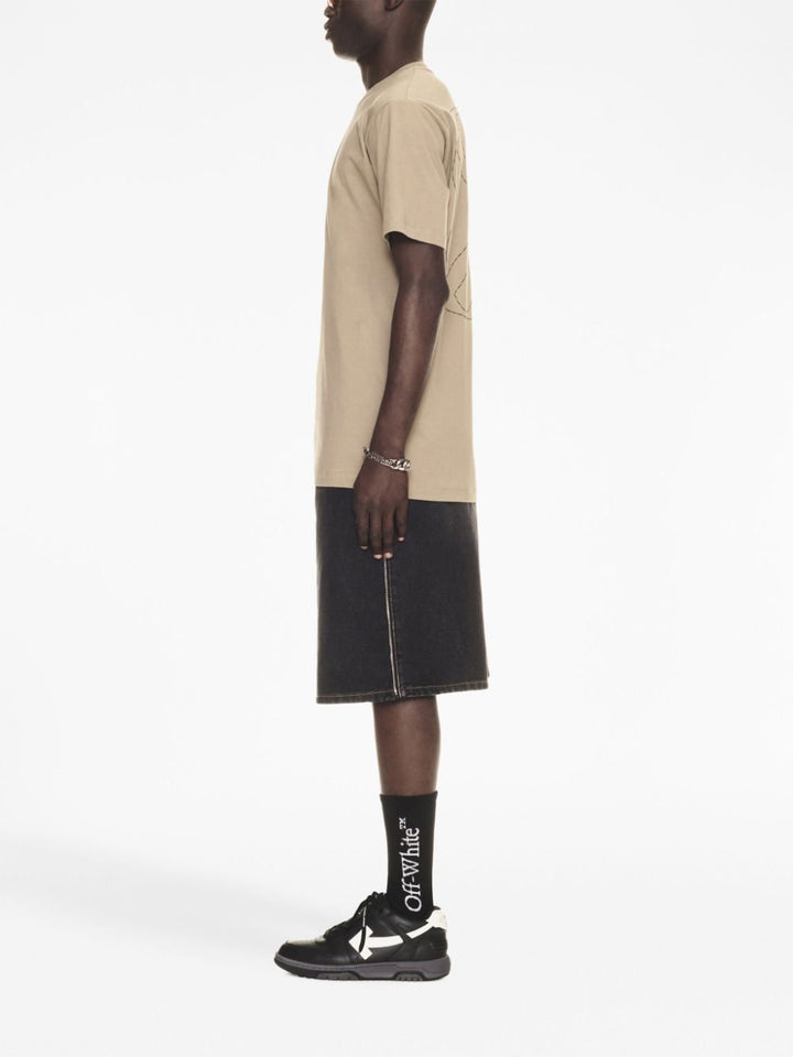 Off-White T-shirt beige à logo - Lothaire