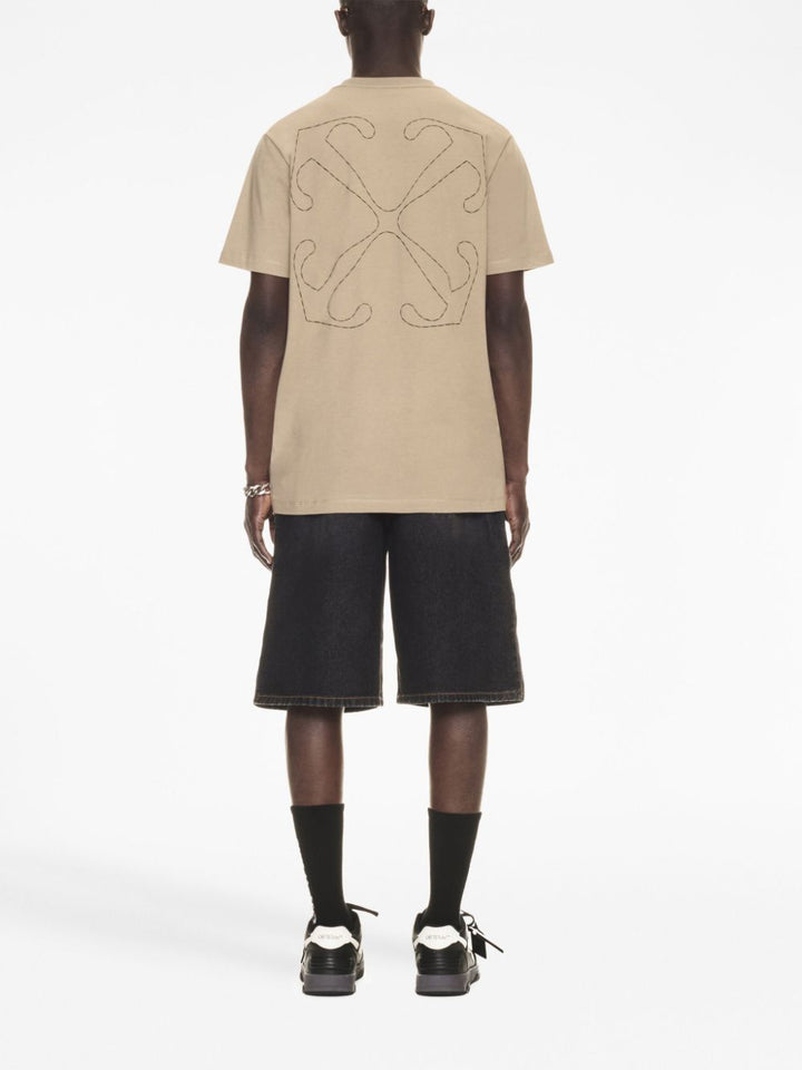 Off-White T-shirt beige à logo - Lothaire