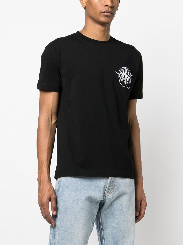 Off-White T-shirt en coton à logo imprimé - Lothaire