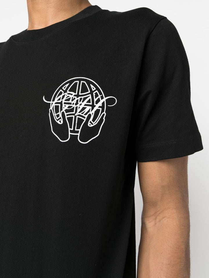 Off-White T-shirt en coton à logo imprimé - Lothaire