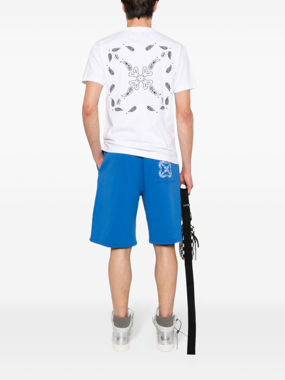 Off White - T-shirt white Bandana Arrow en coton - Lothaire