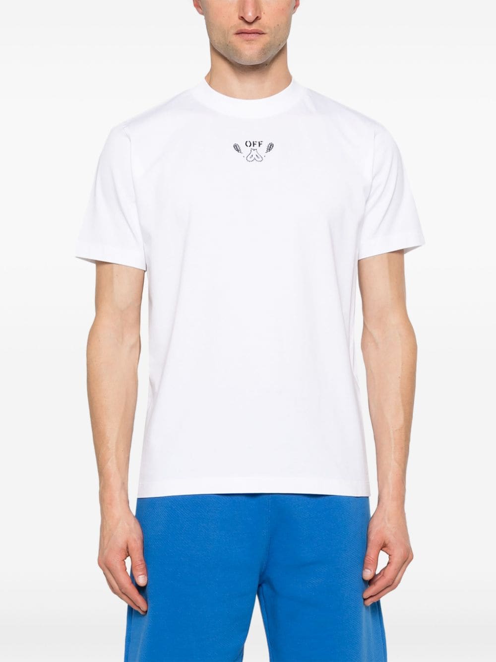 Off White - T-shirt white Bandana Arrow en coton - Lothaire