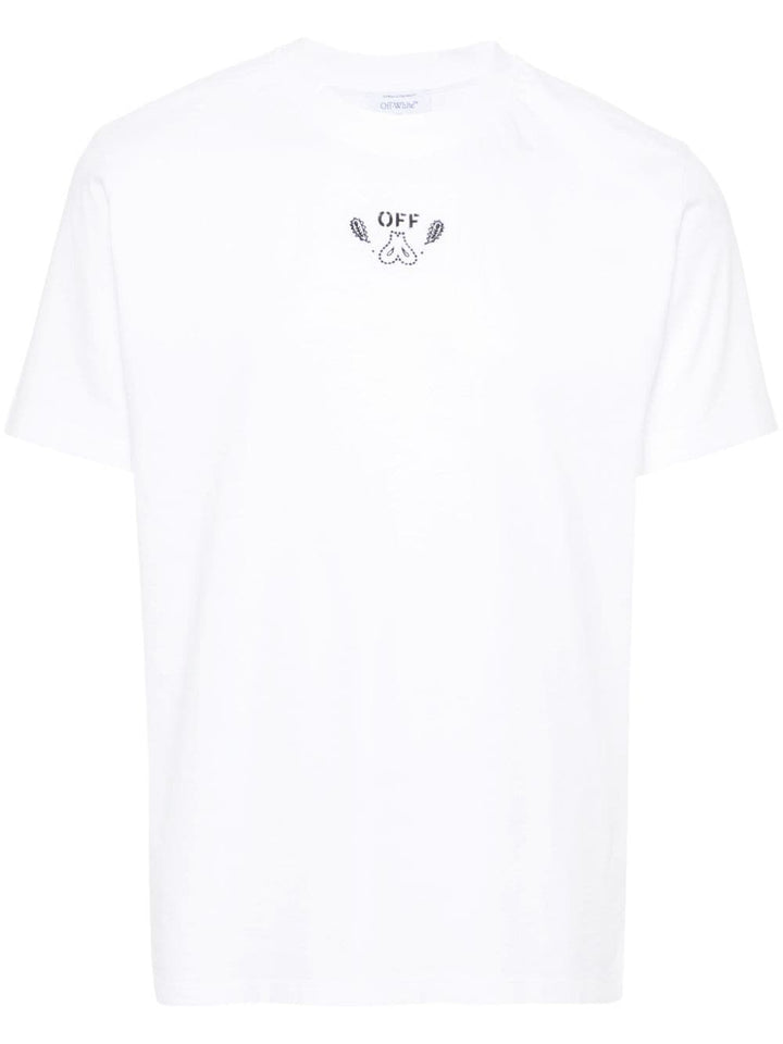Off White - T-shirt white Bandana Arrow en coton - Lothaire