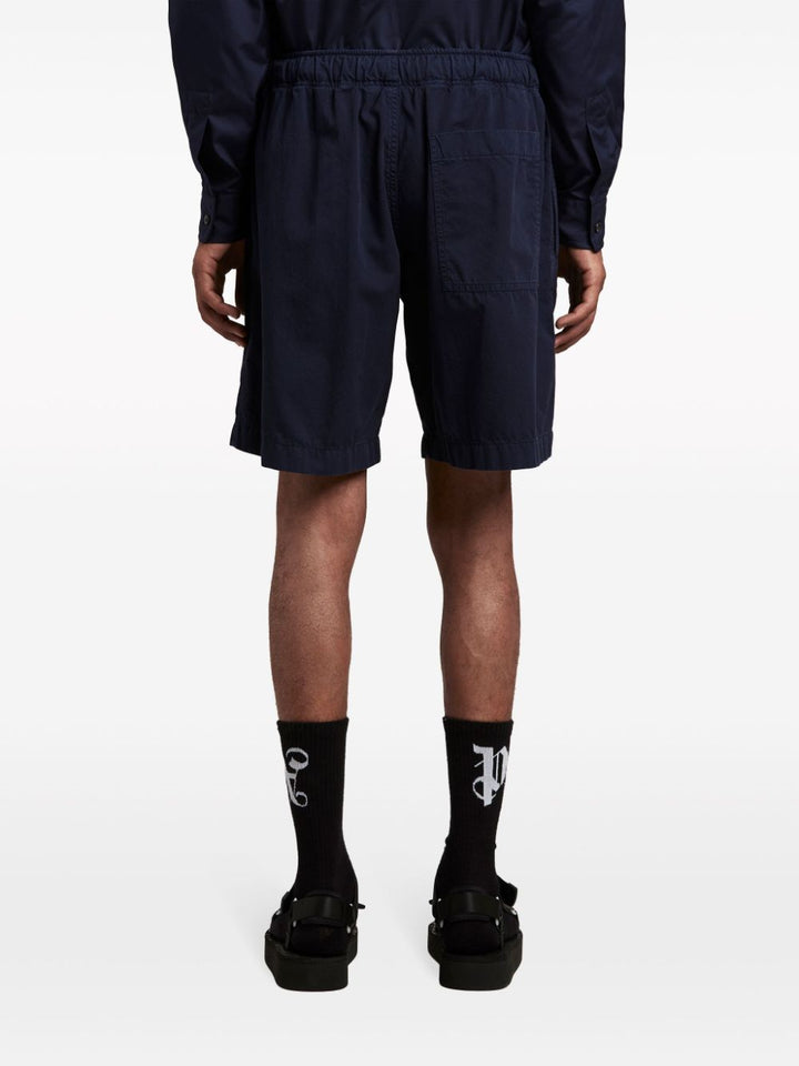 Palm Angels Bermuda navy à logo brodé - Lothaire