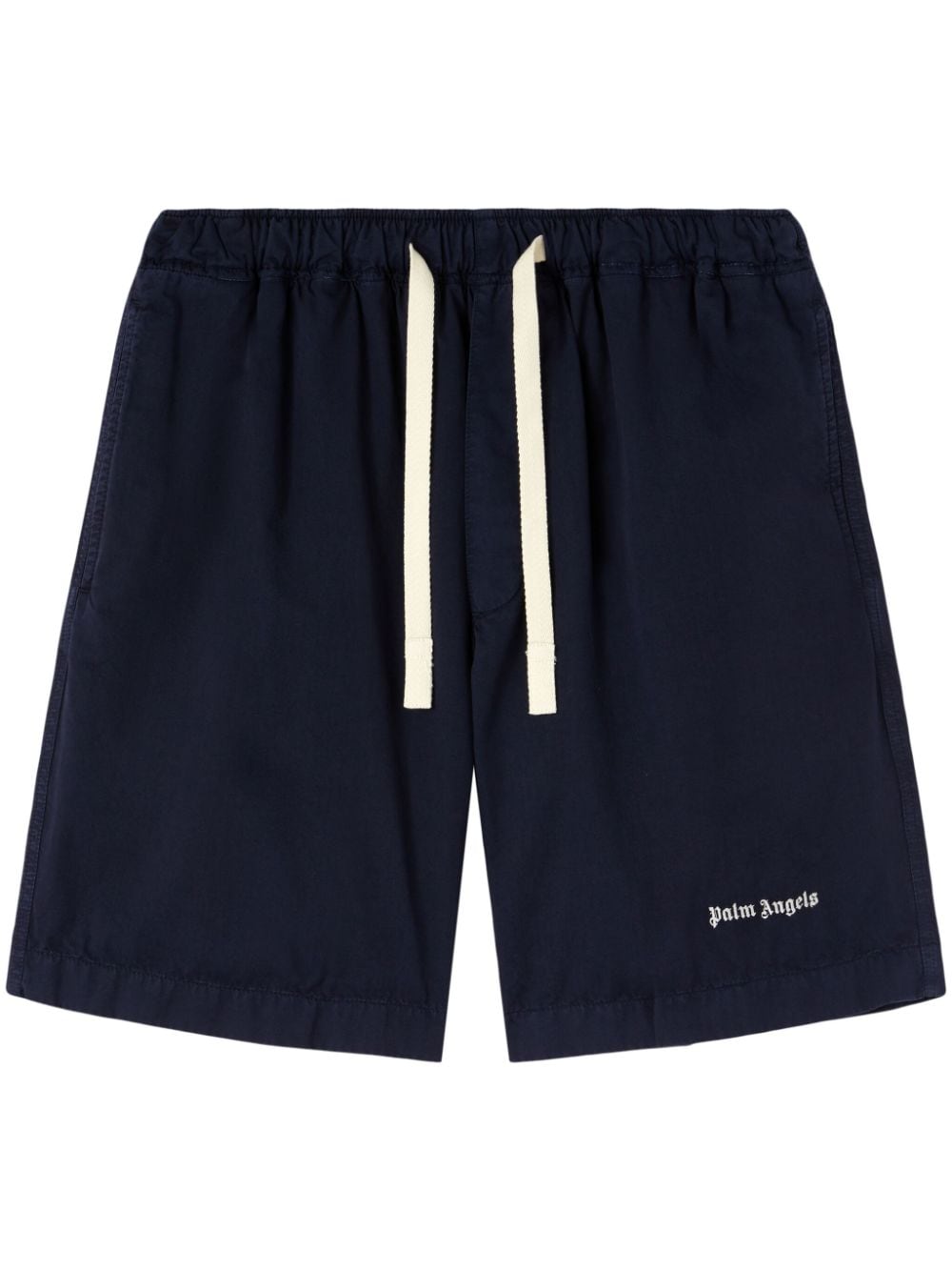 Palm Angels Bermuda navy à logo brodé - Lothaire