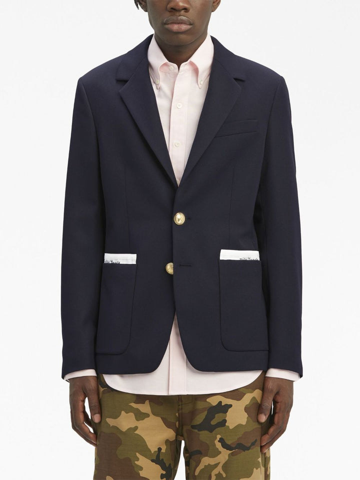 Palm Angels Blazer Sartorial Tape à boutonnière - Lothaire