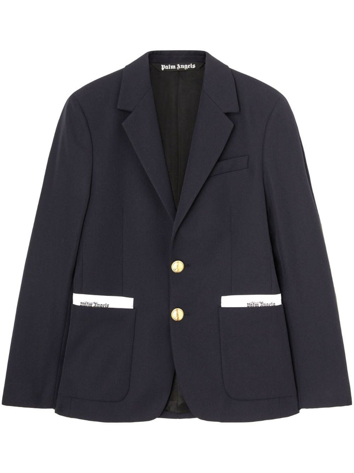 Palm Angels Blazer Sartorial Tape à boutonnière - Lothaire