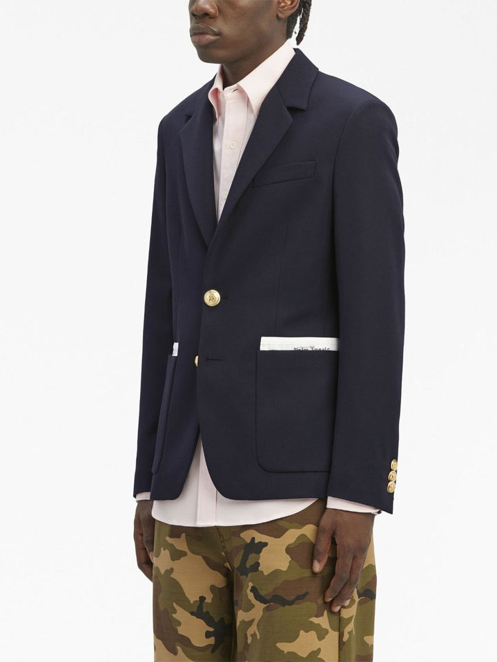 Palm Angels Blazer Sartorial Tape à boutonnière - Lothaire