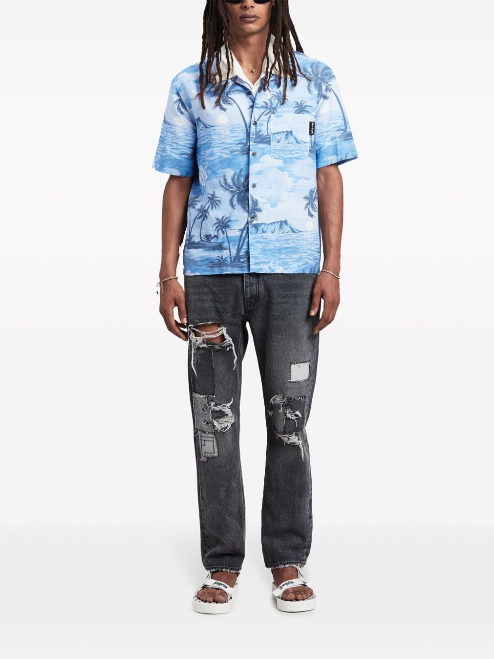Palm Angels - Chemise à imprimé Sunset - Lothaire