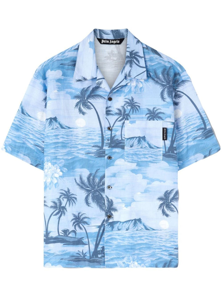 Palm Angels - Chemise à imprimé Sunset - Lothaire