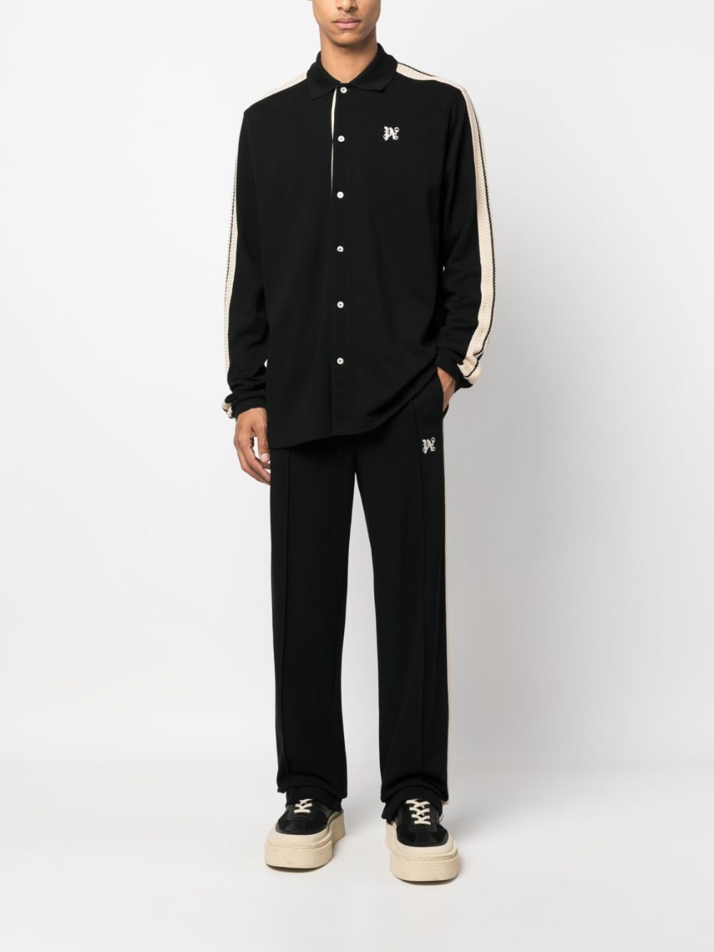 Palm Angels Chemise en coton PA Monogram - Lothaire