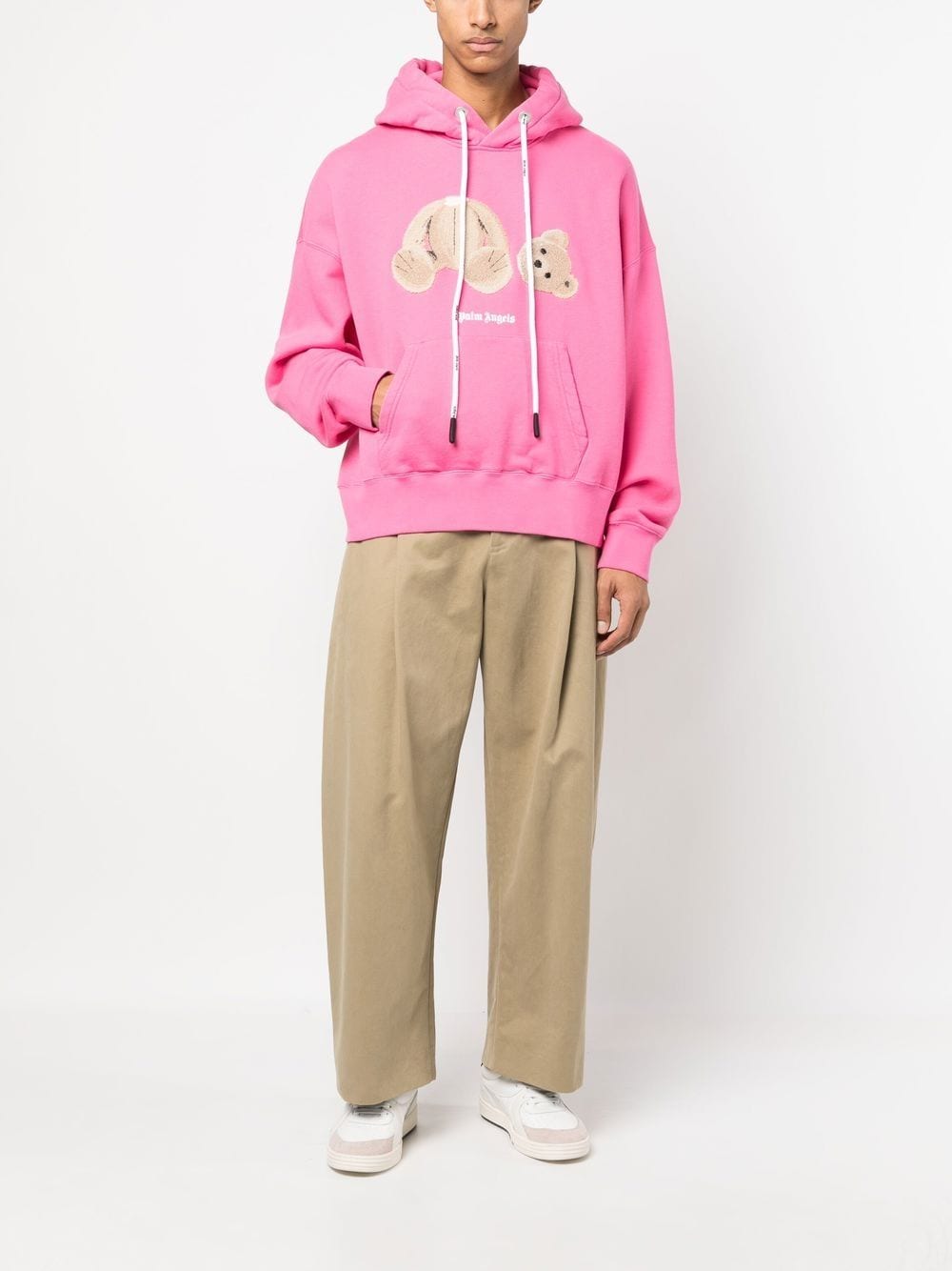 Palm Angels - Hoodie à motif ourson Fuchsia - Lothaire