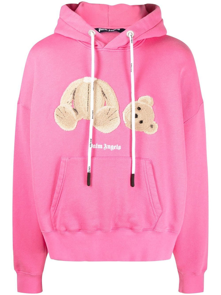 Palm Angels - Hoodie à motif ourson Fuchsia - Lothaire