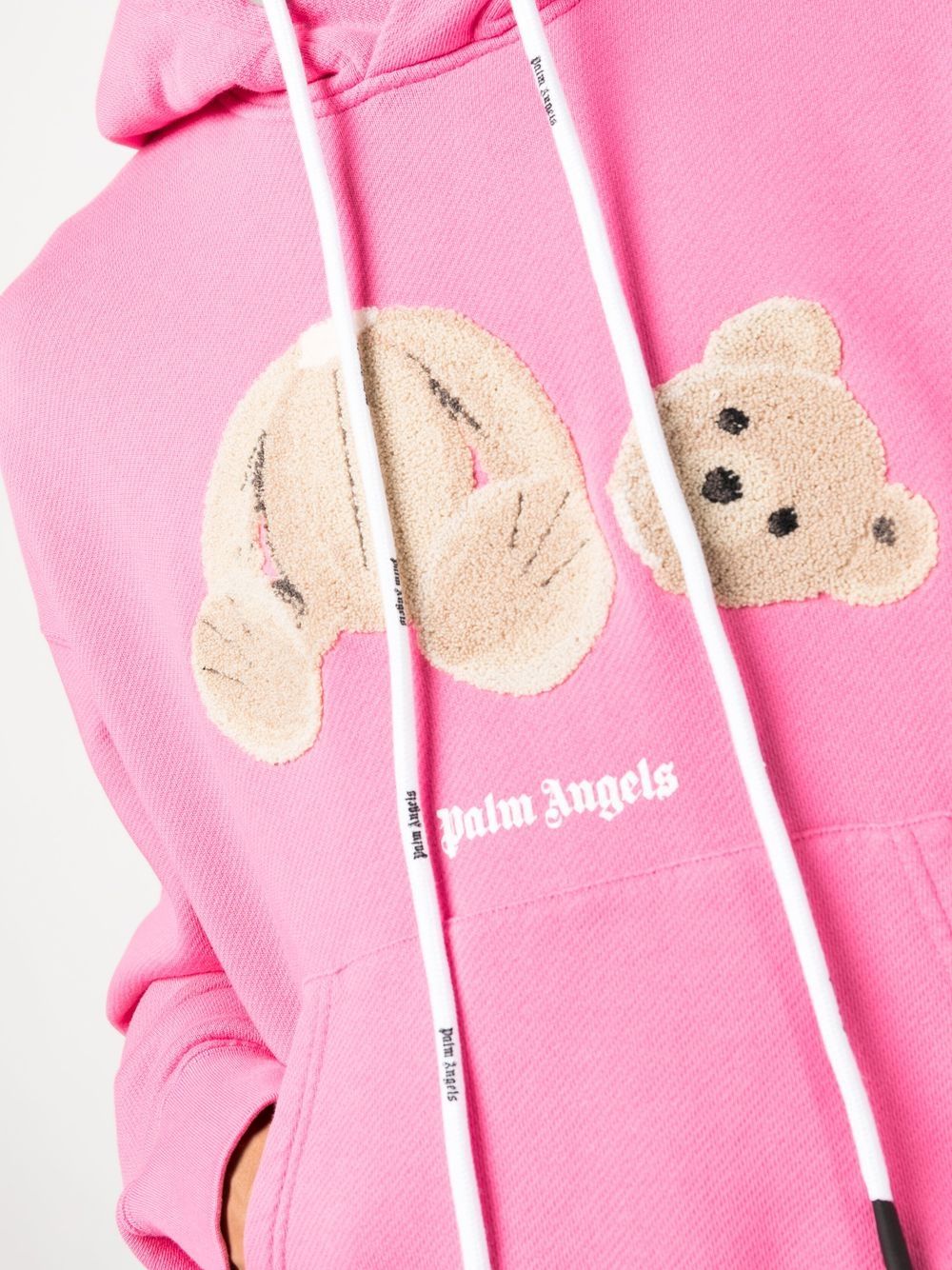 Palm Angels - Hoodie à motif ourson Fuchsia - Lothaire