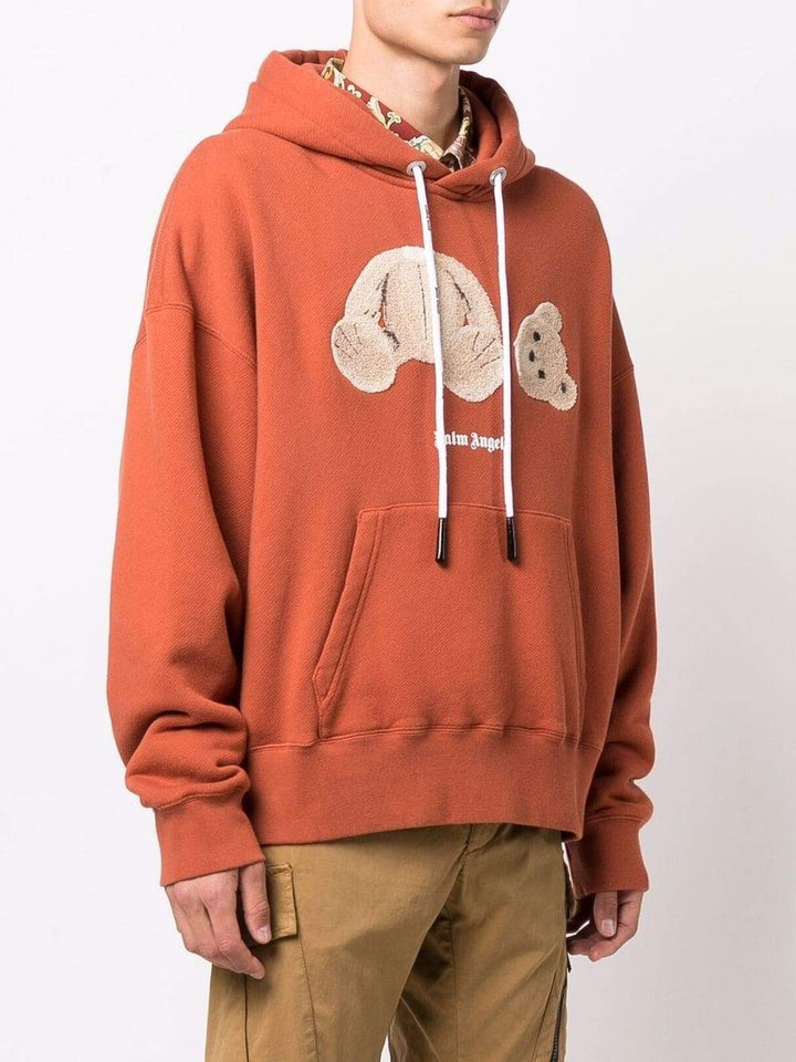 Palm Angels - Hoodie à motif ourson Rouge Brique - Lothaire boutiques (6996377567397)