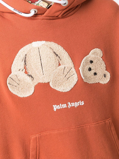Palm Angels - Hoodie à motif ourson Rouge Brique - Lothaire boutiques (6996377567397)