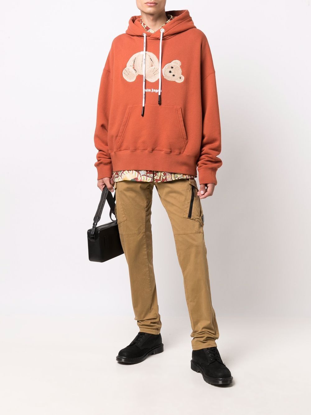 Palm Angels - Hoodie à motif ourson Rouge Brique - Lothaire boutiques (6996377567397)