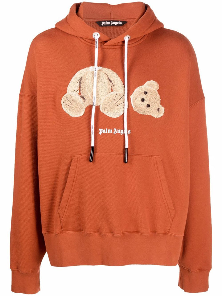 Palm Angels - Hoodie à motif ourson Rouge Brique - Lothaire boutiques (6996377567397)