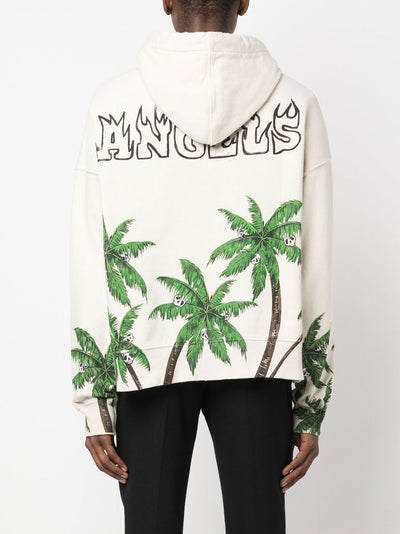 Palm Angels Hoodie blanc Palmier - Lothaire