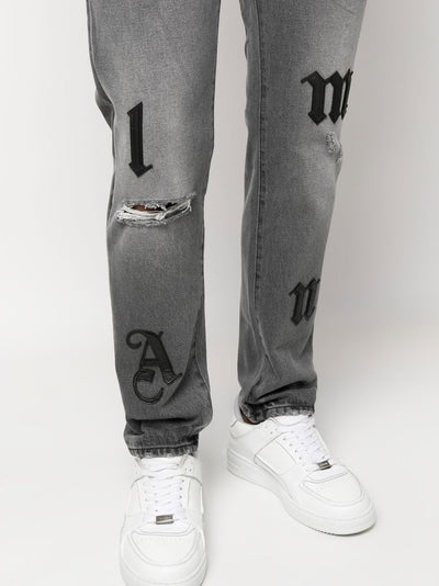 Palm Angels Jean classique gris - Lothaire boutiques