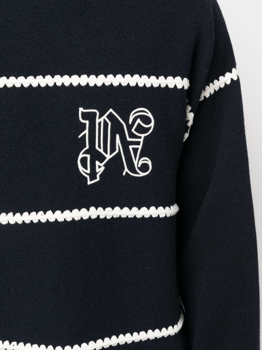 Palm Angels Pull rayé à logo brodé - Lothaire
